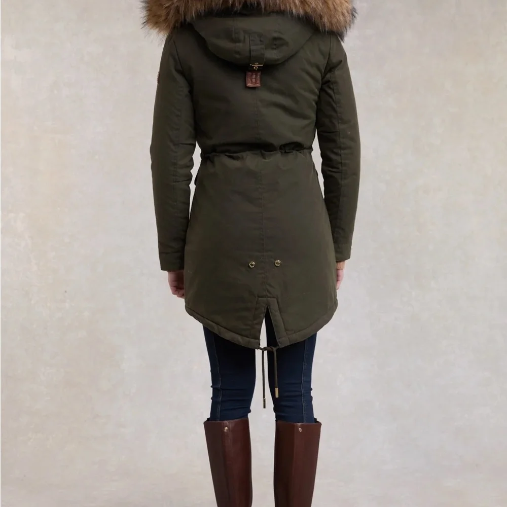 Holland Cooper New Green Waxed Parka - Picture 4 of 17